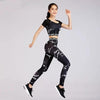 Printed navel short-sleeved quick-drying dance dress by FitiqueFit