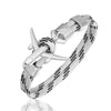 Modern Fashion Airplane Anchor Bracelets Men Charm Rope Chain Paracord Bracelet Women Male Air Force Style Wrap Metal Sport Hook Gift by Stevvex