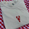 Lobster Embroidered T-Shirt by EnjoyMyDesign LLC