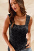Women's Pleated Figure-flattering Square-neck Camisole by FitiqueFit