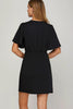 New Ruffled Surplice Short Flutter Sleeve Mini Dress For Women – Elegant, Playful and Feminine Surplice Mini Dress with Flutter Sleeves by Stevvex