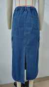 European And American Summer Washed Overalls Skirt Denim Skirt