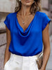 Women's Short-Sleeve Turtleneck Top – Loose Fit Casual Pullover by FitiqueFit