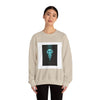 Bioluminescent Jellyfish Crewneck Sweatshirt | neon jelly print, deep-sea aesthetic by Tristan’s Treehouse
