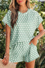Green Polka Dot Print Short Set by Wild and Free Boutique