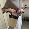 Crossbody straw bag