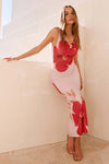 Summer Women Sexy Backless Spaghetti Straps Floral Print Slim Fit Maxi Dress