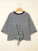 Striped Back Bow Tie T-Shirt by Simply Love