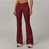 Nude Feel Yoga Pants Cross High Waist Running Sports Casual Skinny Bell Bottom Pants Women