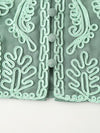 Spring Plate Floral Embroidery Halter Breasted Small Top Embroidery Mini Mid Length Skirt Set