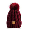 Snow Cap Knitted Hat Unisex Rolled Brim by My Store
