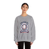 United by Baseball Crewneck Sweatshirt | Patriotic Baseball Graphic, Vintage Red White Blue by Tristan’s Treehouse