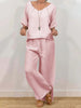 Women’s Multi Color Two Piece Set V Neck Top & Pants by FitiqueFit