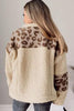 Comfortable Leopard Print Sherpa Jacket with Collared Neck And Functional Pockets Soft Women Jacket by Stevvex