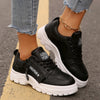 Women’s Lace‑Up Side‑Zipper Sports Sneakers by FitiqueFit