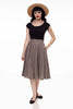 Retro Boat Neck Top in Black by Retrolicious