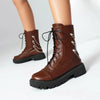 Women’s Chunky Heel Mid-Calf Dr. Style Boots – Large Size Fall & Winter Boot by FitiqueFit