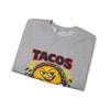 Tacos Not Tariffs Sweatshirt | taco pun, tariff protest typography by Tristan’s Treehouse