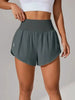Loose-fitting High-waisted Ruffled Yoga Shorts by My Store