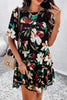 Printed Tiered Round Neck Mini Dress