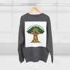 Curage Is a Universal Language Crewneck Sweatshirt — Teistan’s Tree House Back Patch by Tristan’s Treehouse