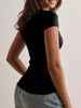 Elegant Wrap V-Neck Slim Fit T-Shirt by Simply Love