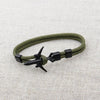 Modern Fashion Airplane Anchor Bracelets Men Charm Rope Chain Paracord Bracelet Women Male Air Force Style Wrap Metal Sport Hook Gift by Stevvex