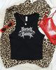 barbell baddie cropped tank by Madness & Mayhem LLC