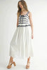 Crochet Stripe Knit Eyelet Mix Midi Dress – Crochet Midi Dress, Stripe Knit Dress, Eyelet Mix Dress, Trendy Midi Dress, Versatile Midi Dress by Stevvex