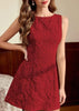 Women's Jacquard Sleeveless Midi Dress – Slim Fit French Minimalist Style by FitiqueFit