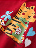 Children's Cartoon Tiger Graphic Ruffle Sleeve T-Shirt by Simply Love