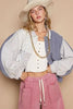 Classic Artistic Crochet Patch Exposed Seam Button Up Jacket Chic & Edgy Outerwear by Stevvex