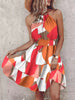 Paisley Print Halter Neck Mini Dress by Wild and Free Boutique