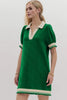 Trendy Contrast Short Sleeve Mini Dress Soft & Comfortable Casual Dress for Women by Stevvex