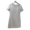 Women's Socialite Chanel Jumpsuit White Wool Short Sleeve Dress