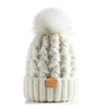 Snow Cap Knitted Hat Unisex Rolled Brim by My Store