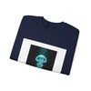 Bioluminescent Jellyfish Crewneck Sweatshirt | neon jelly print, deep-sea aesthetic by Tristan’s Treehouse