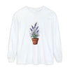 Lavender Potted Plant Long Sleeve Tee — Floral Botanical Shirt by Tristan’s Treehouse