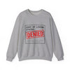 Cost of Living Status: DENIED Sweatshirt | receipt aesthetic, budget humor by Tristan’s Treehouse