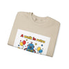 Retro Toy Robot Crewneck Sweatshirt | Throwback Kid, Primary Color Retro