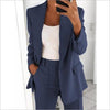 Lapel Blazer & Slim-Fit Trousers Two-Piece Suit – 10 Colors XS–5XL by FitiqueFit