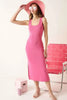 Side Slit Wide Strap Midi Tank Dress – Stylish, Sexy and Comfortable Midi Dress with Side Slits and Wide Straps by Stevvex