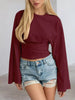 Full Size Long Sleeve Fitted T-Shirt Plus Size by Simply Love