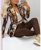 Women's Printed Coat & Trousers Two-Piece Set – 19 Prints, Casual Fashion Suit by FitiqueFit