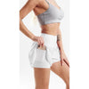 Loose-fitting High-waisted Ruffled Yoga Shorts by My Store