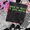 Hang in there Embroidered Mineralwash Tshirt by Madness & Mayhem LLC
