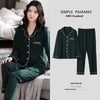 100% Cotton New Trendy Pajamas For Women Full Sleeves Pajamas Button Down Winter Sleepwear Set Women White Cotton Pajamas Women's Loose Size V-neck Home Suit Long Sleeve Wide Leg Pants Pajamas Casual Home wear by Stevvex