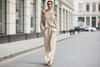 Women's Long-Sleeve Turtleneck Top & Pants Set – Elegant 2-Piece by FitiqueFit