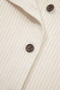 White Ribbed Texture Button Down Leopard Patchwork Short Sleeve Shirt by Wild and Free Boutique