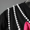 Women's New Arrival Niche Loose Pullover Top With Pearl Chain by My Store